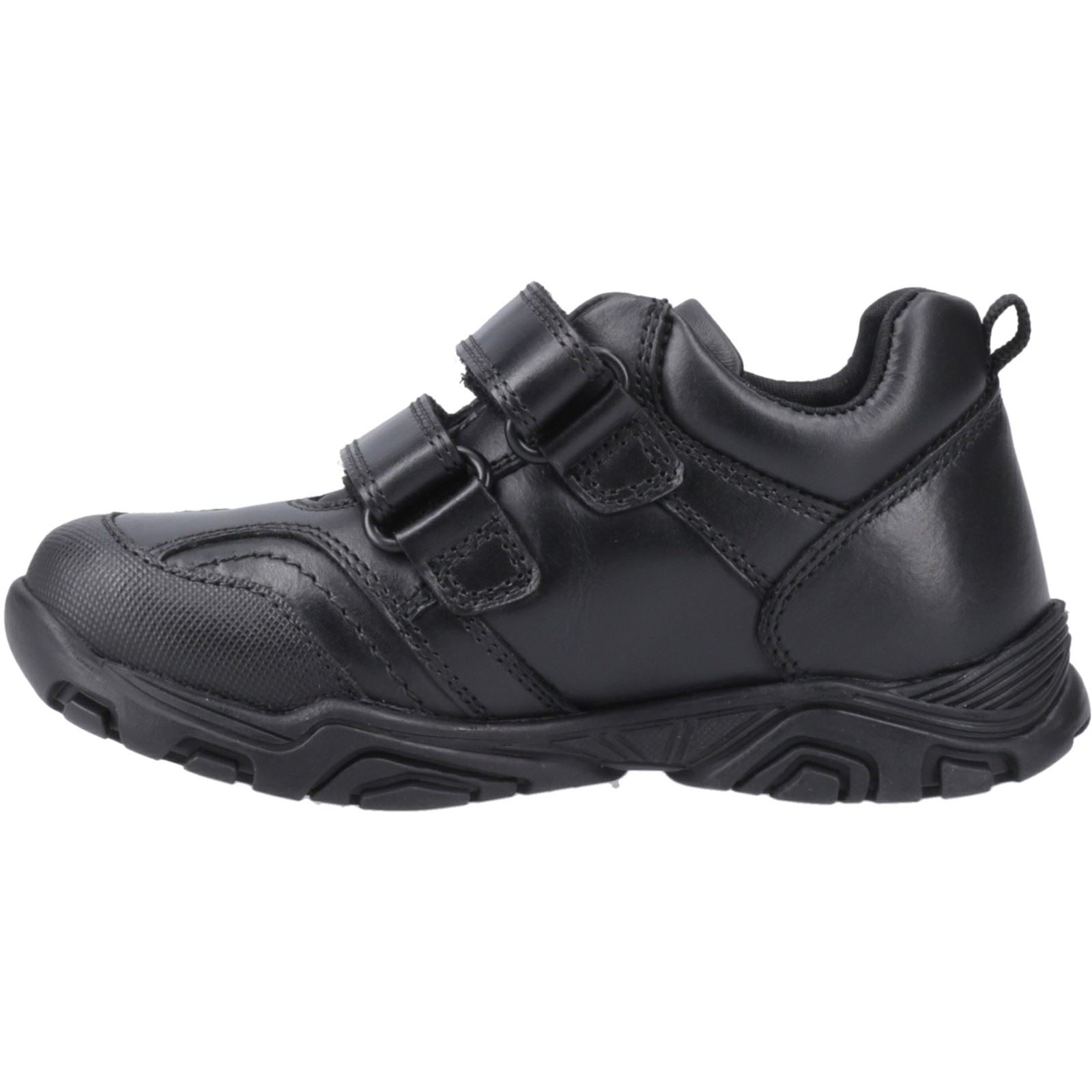 Hush Puppies Leroy Leather Boy's Black Shoes