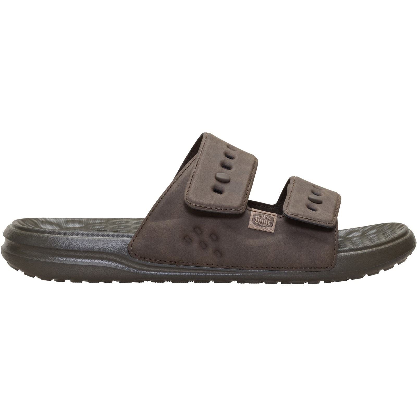 HEYDUDE Wave 2 Strap Polyurethane Men's Major Brown Sandals