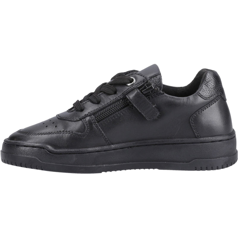 Hush Puppies Dougie Leather Boys's Black Sneakers