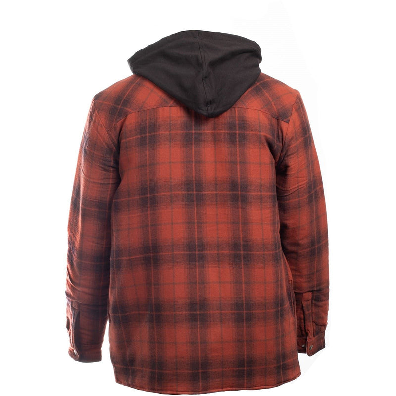 Dickies Fleece Hood Flannel Men's Red Shirt Jacket