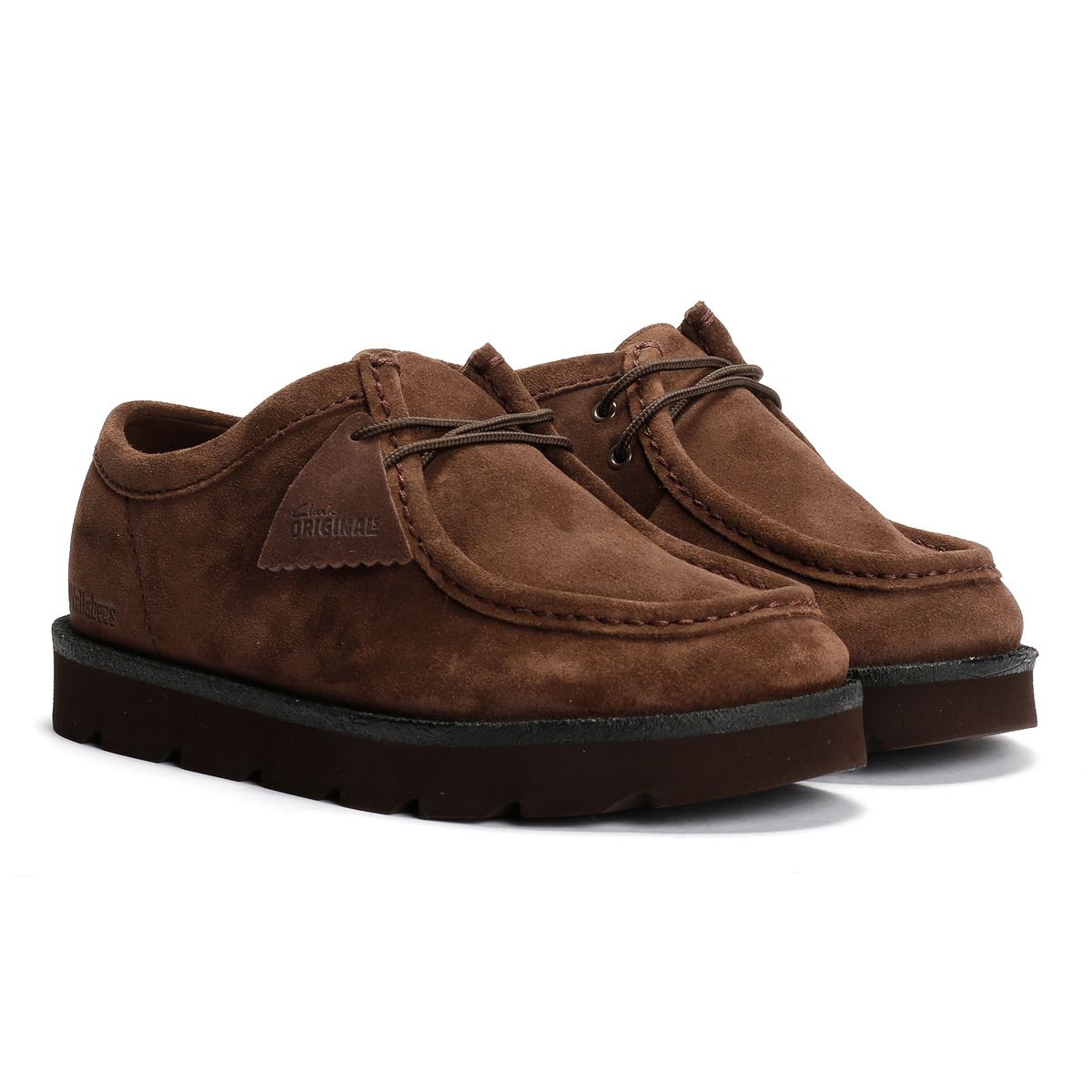 Clarks Originals Meare Wallabee Suede Men's Dark Brown Lace-Up Shoes