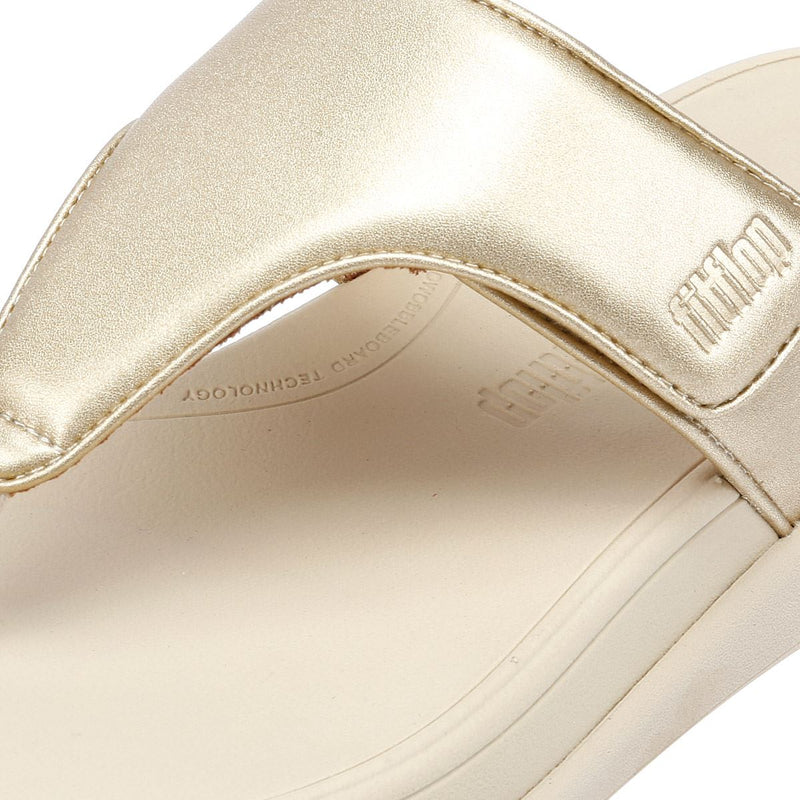 FitFlop F-Mode Go Adjustable Flatform Women's Platino Sandals