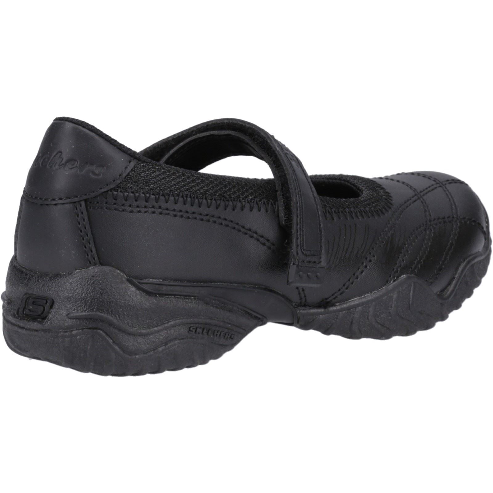 Skechers Velocity Pouty Leather Girls's Black Shoes