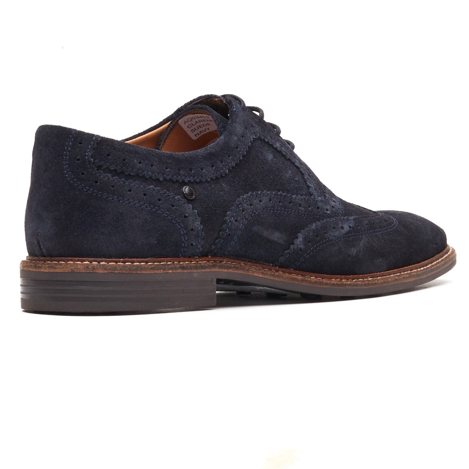 Base London Clarence Leather Men's Navy Brogues Shoes