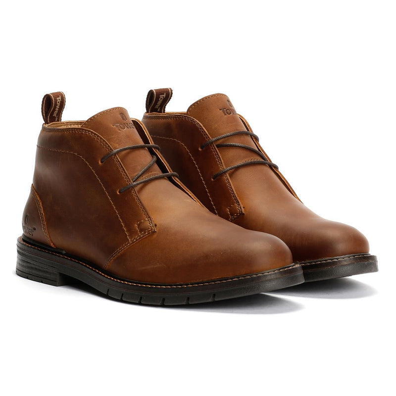 Tower London Armour Lace Up Leather Men's Brown Boots