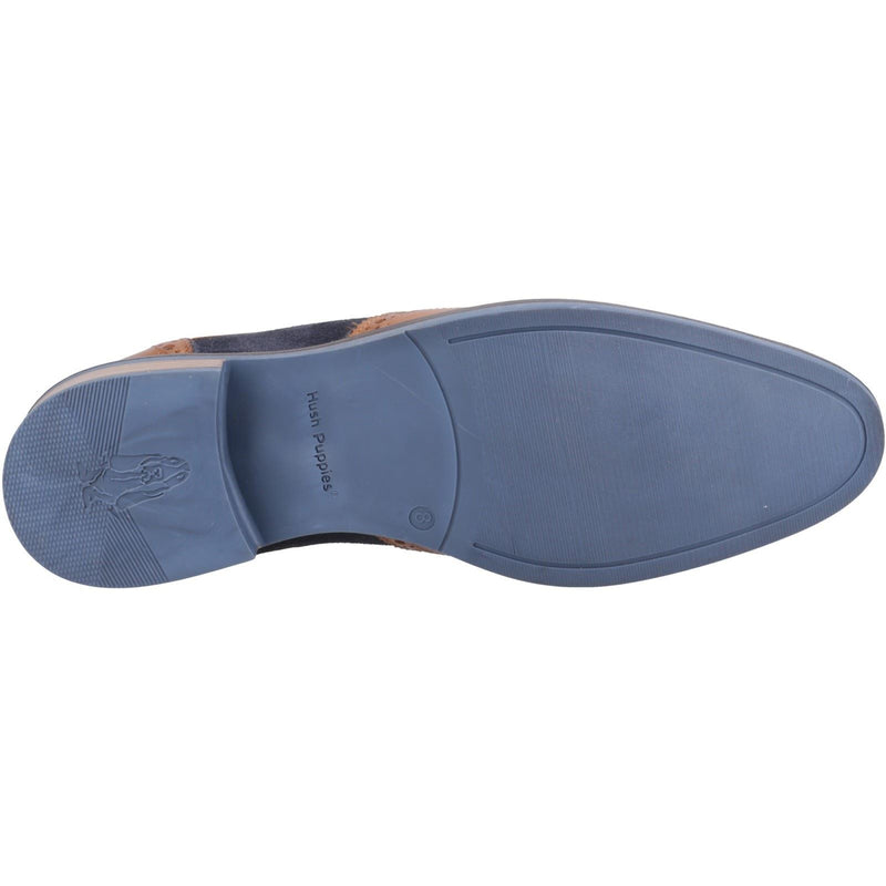 Hush Puppies Dustin Leather/Suede Men's Tan/Navy Brogues Shoes