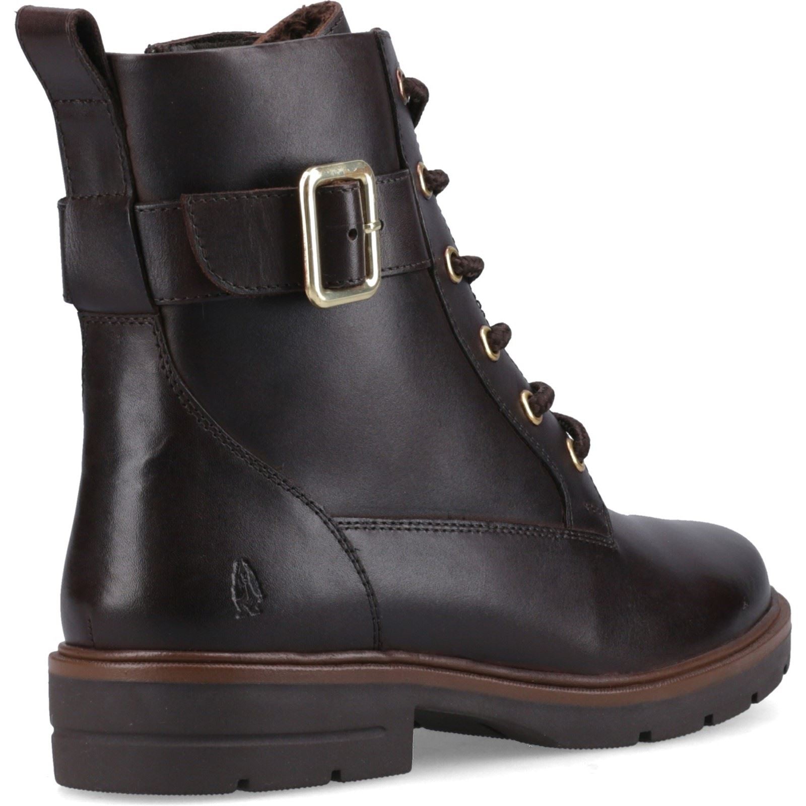 Hush Puppies Teagan Biker Leather Women's BROWN Boots