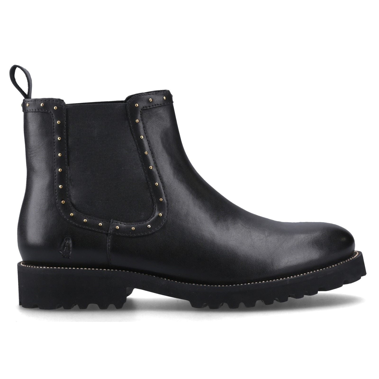 Hush Puppies Gwyneth Leather Women's Black Flat Chelsea Boots