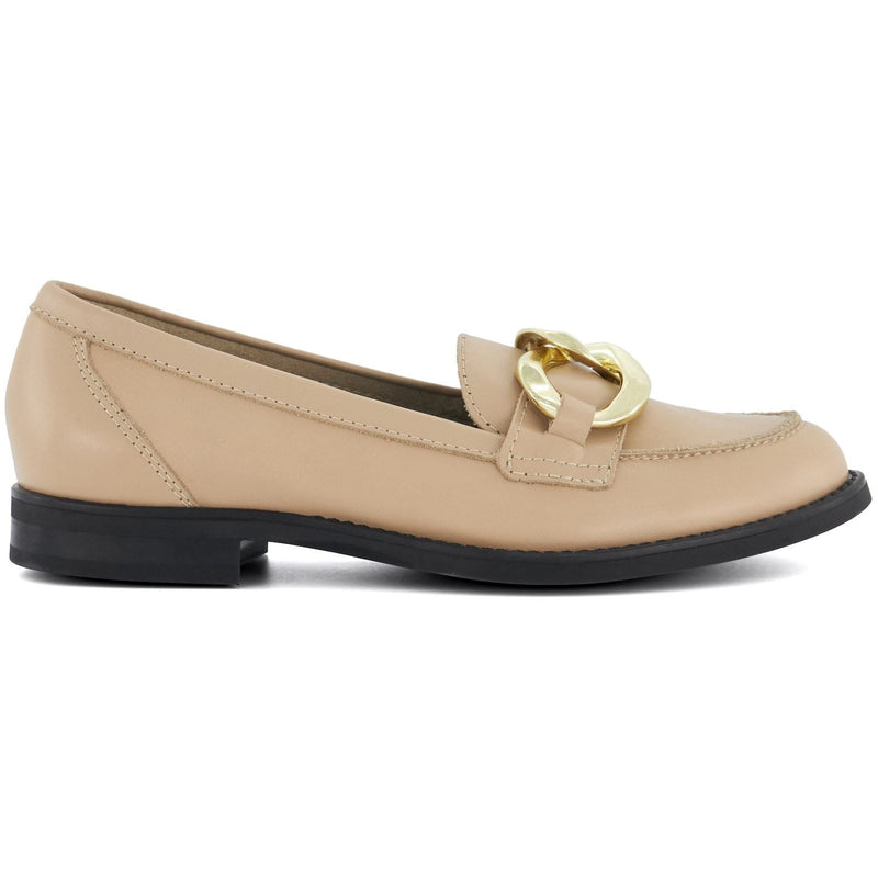 Dune Goddess Leather Women's Camel Loafers