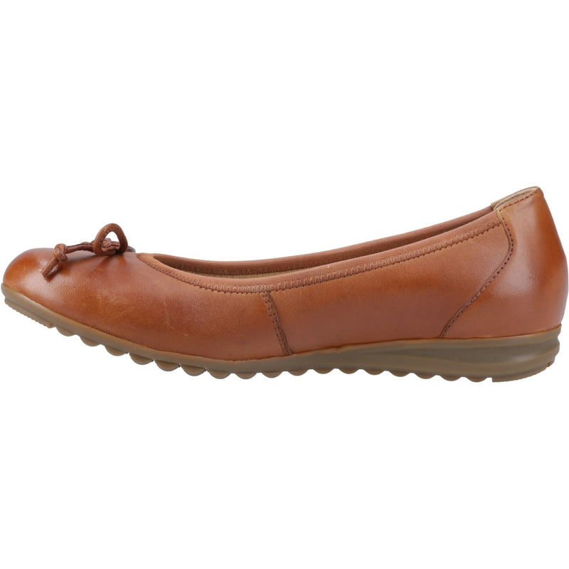 Hush Puppies Lucille Leather Women's Tan Flats