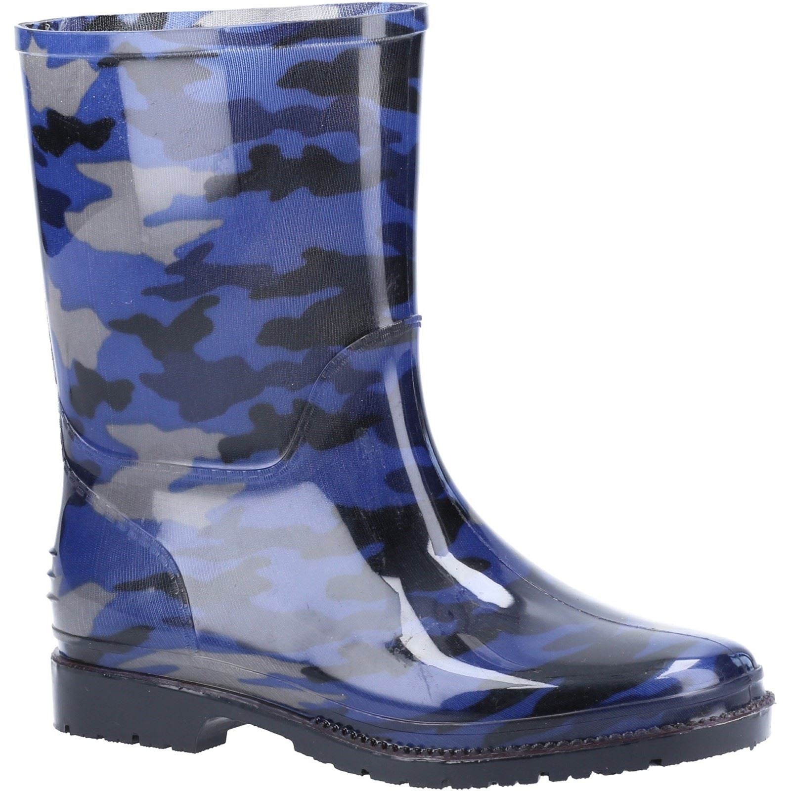 Cotswold PVC Jnr PVC Girls's Navy Camo Wellington Boots