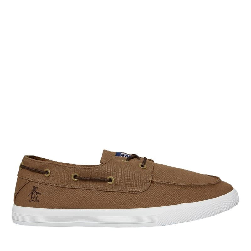 Penguin Sailor Canvas Men's Tan Lace-Up Shoes