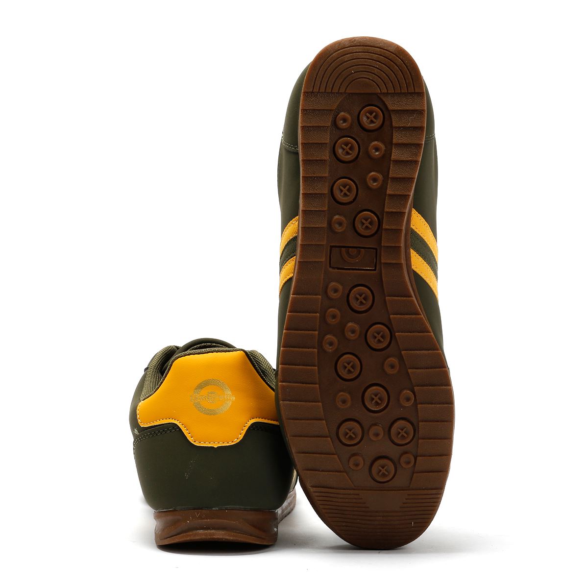 Lambretta Tackle Men's Khaki/Gold Sneakers