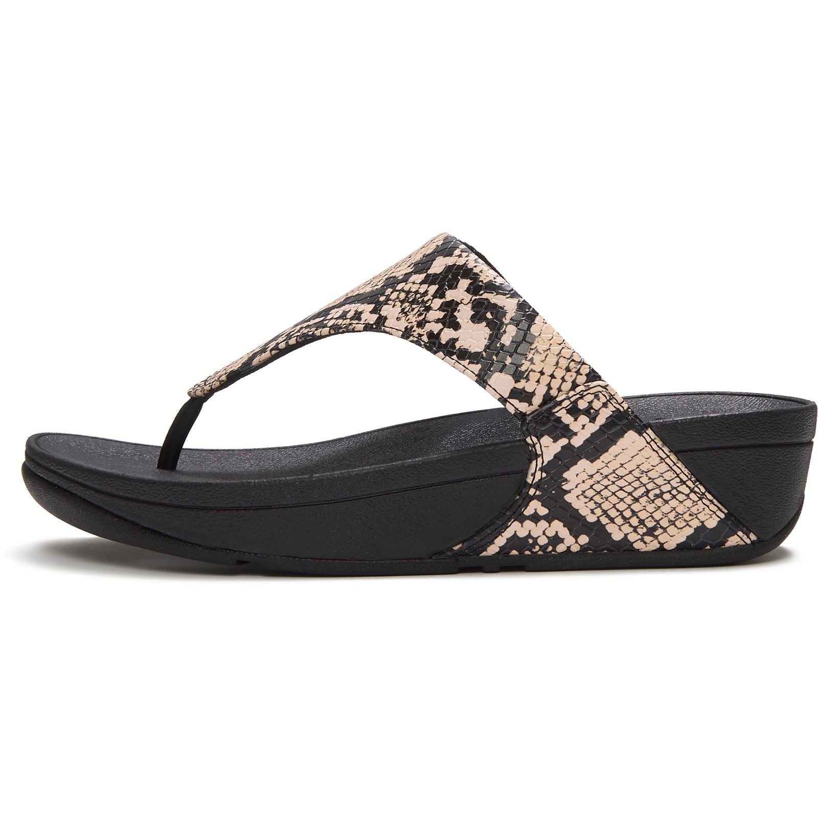 Fitflop Lulu Leather Women's Hazy Taupe/Black Sandals