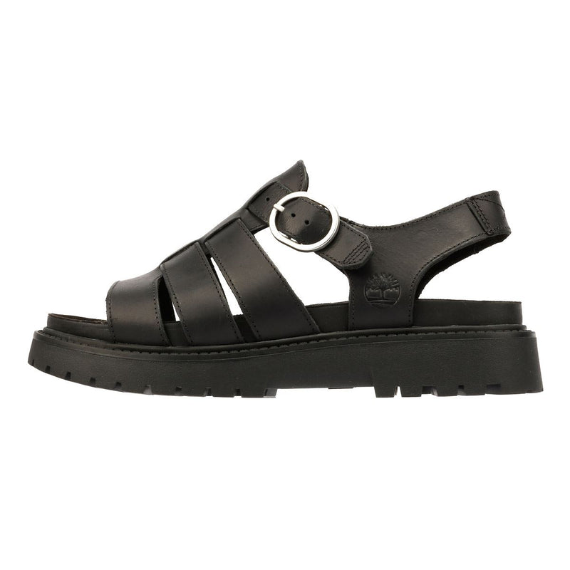 Timberland Clairemont Way Fisherman Leather Women's Black Sandals