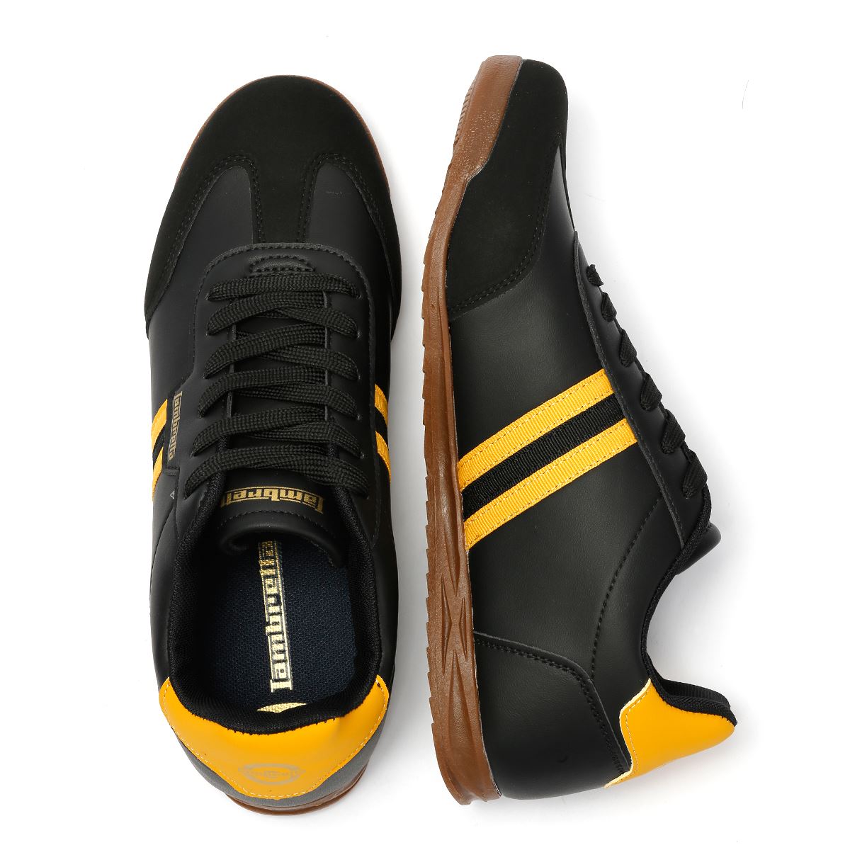 Lambretta Tackle Men's Black/Gold Sneakers