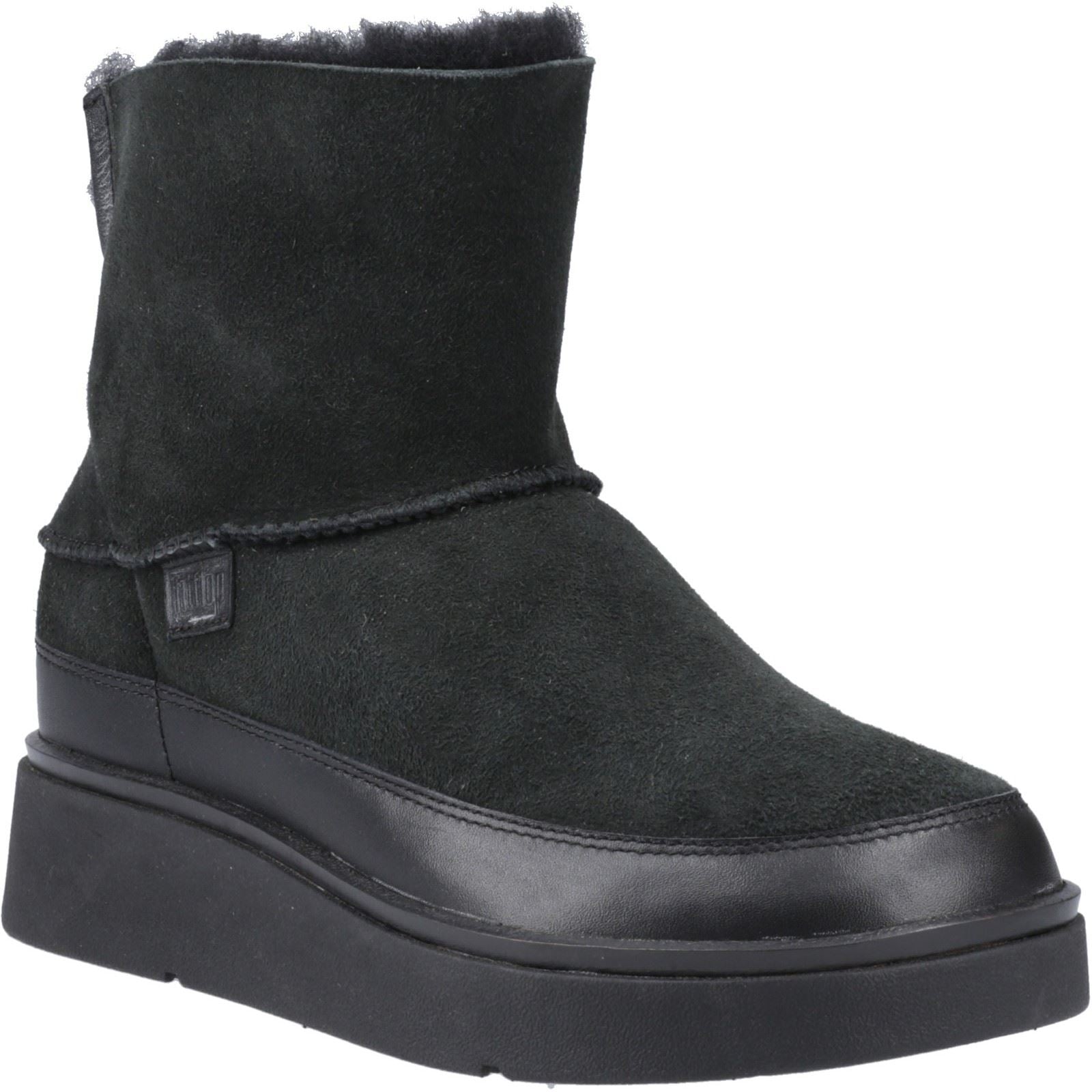 Fitflop Gen-FF Mini Double-Faced Leather Women's All Black Boots