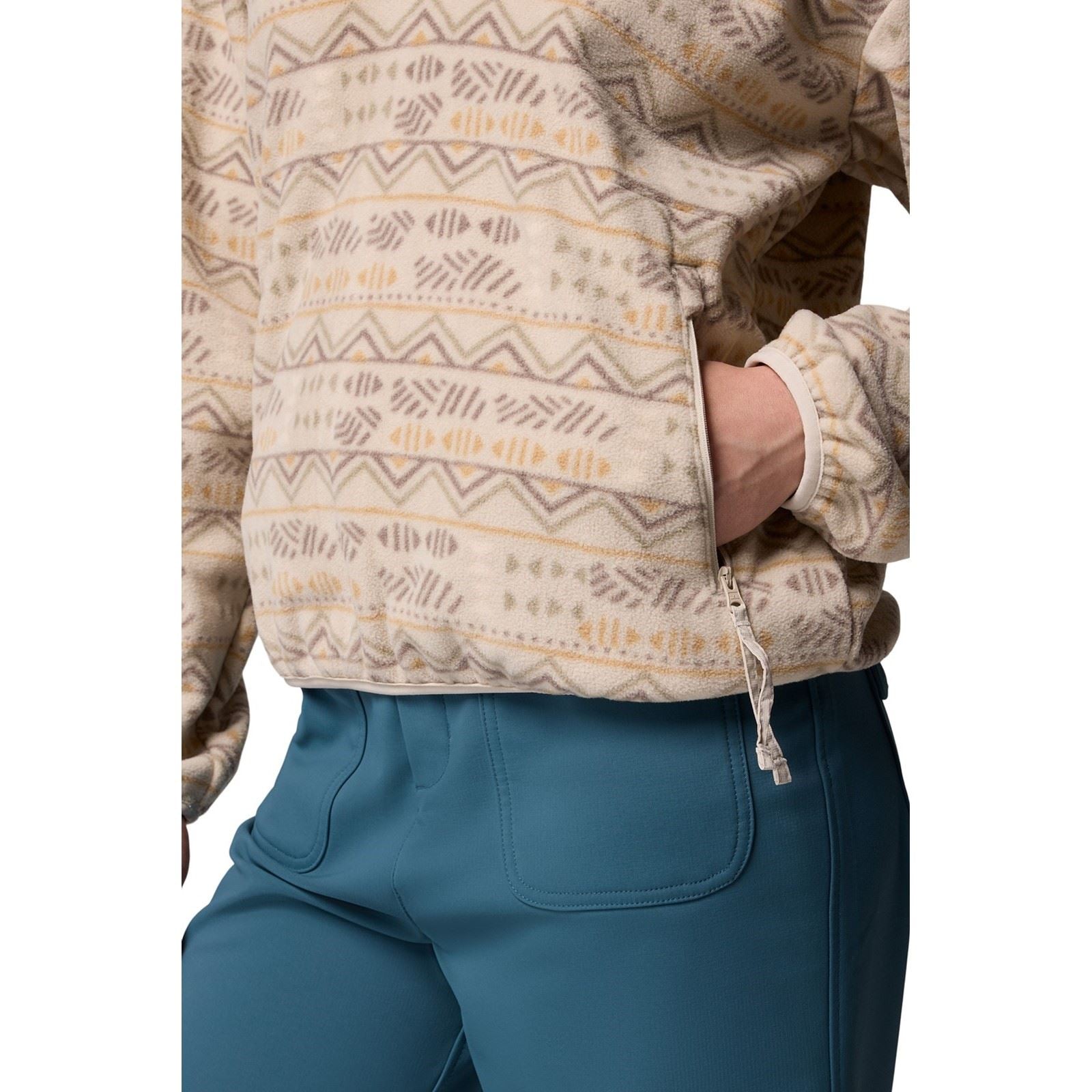 Columbia Sequoia Grove Printed Half Zip Polyester Women's Brown Pullover