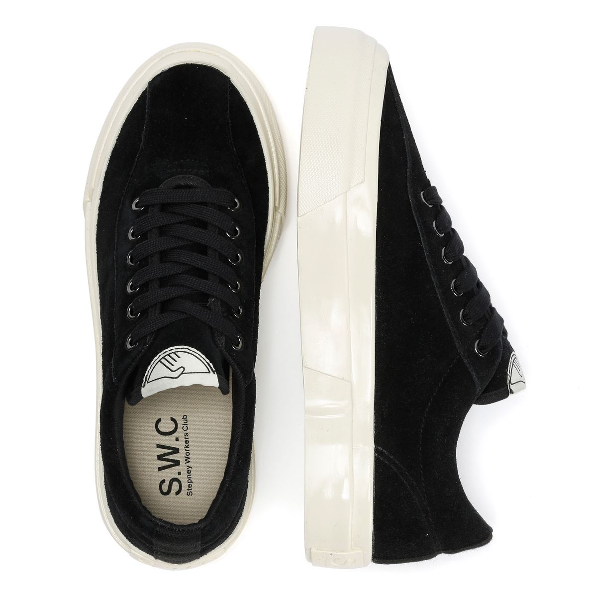 Stepney Workers Club Dellow L Suede Women's Black Sneakers