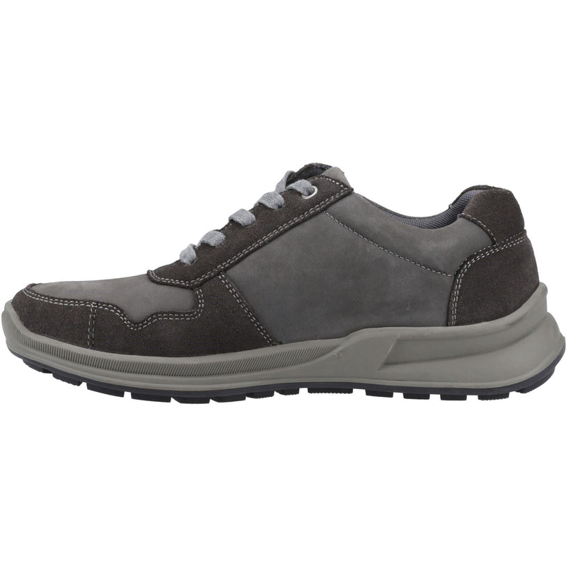 Hush Puppies Alexander Leather Men's Grey Lace-Up Shoes