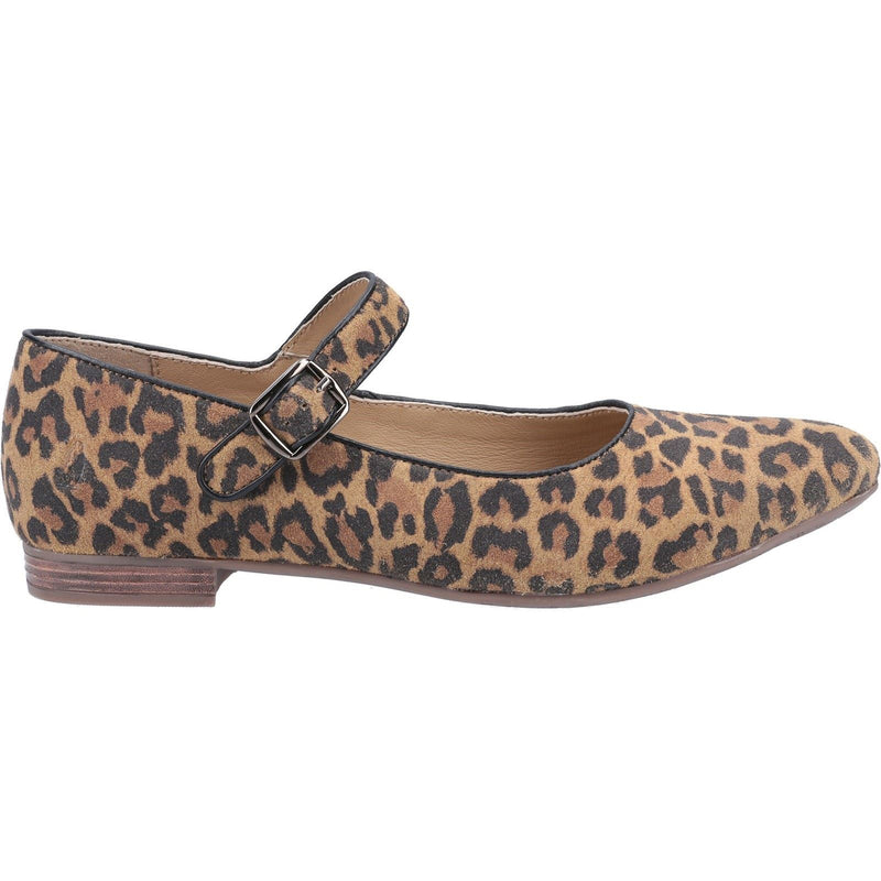 Hush Puppies Melissa Strap Suede Women's Leopard Flats