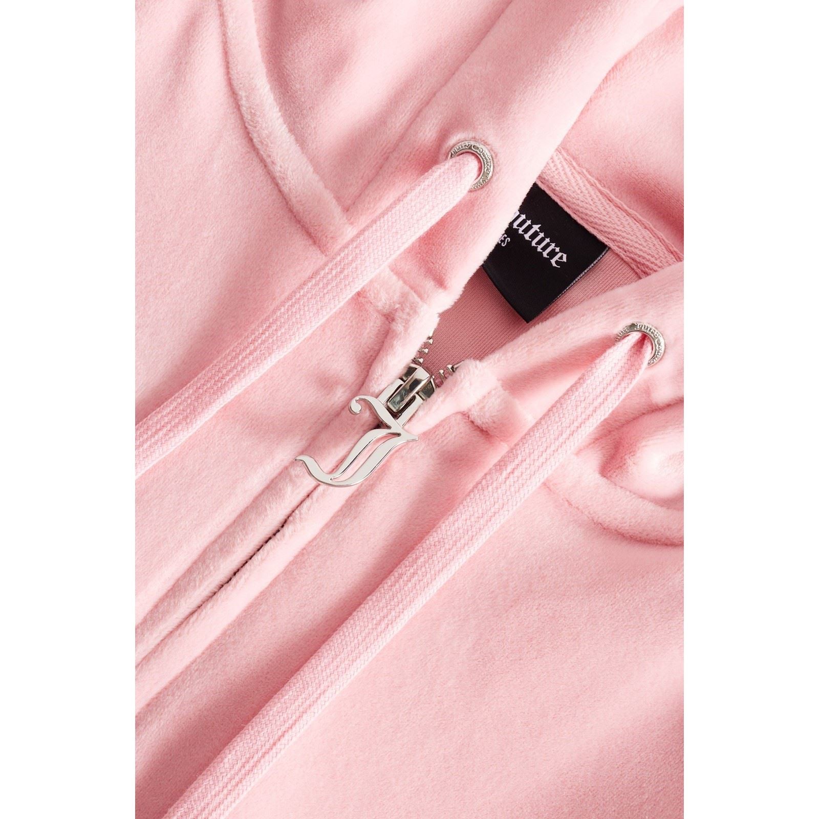 Juicy Couture Robertson Classic Jacket Polyester Women's Pink Hooded Sweatshirt