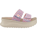 HEYDUDE Delray Slide Surf Baja Synthetic Blend Women's Blue/Pink/Multi Sandals