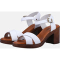 Hush Puppies Georgia Leather Women's White Sandals