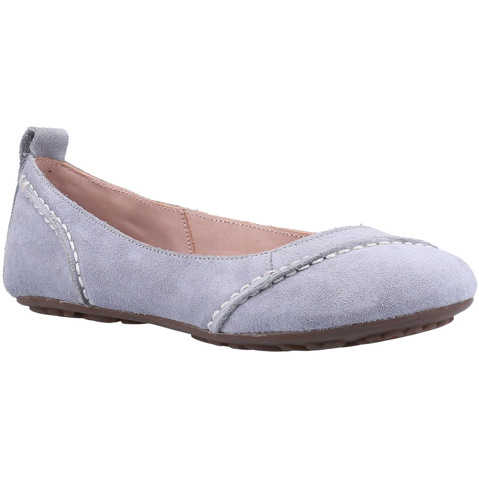 Hush Puppies Janessa Leather Women's Dusky Blue Flats