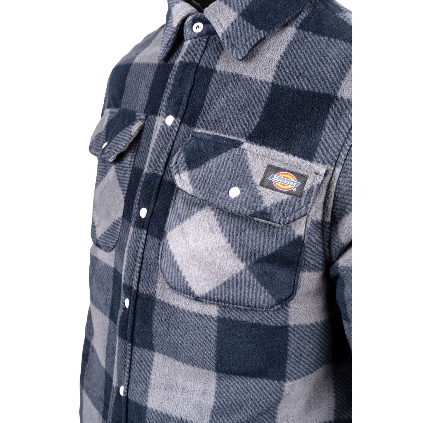 Dickies Portland Synthetic Men's Blue Casual Shirt