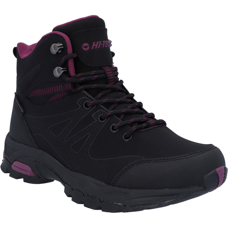 Hi-Tec Jackdaw Mid WP Synthetic Women's Black/Burgundy Hiking Boots