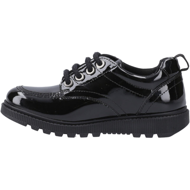 Hush Puppies Keeley Leather Girls's Black Lace-Up Shoes