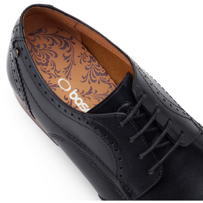 Base London Barbera Excel Leather Men's Black Brogues Shoes