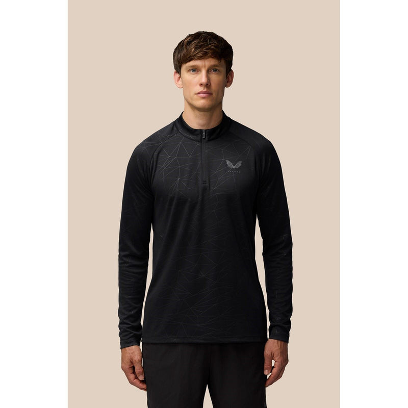 Castore Adapt Training 1/4 Zip Top Polyester Men's Black Activewear T-Shirts