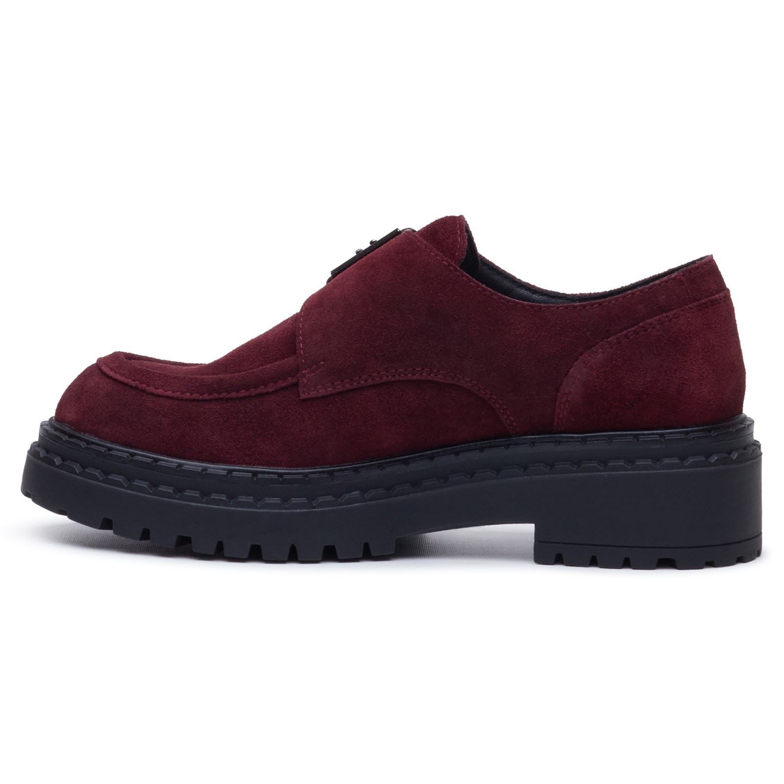 Hush Puppies Orla Monk Leather Women's Bordo Loafers