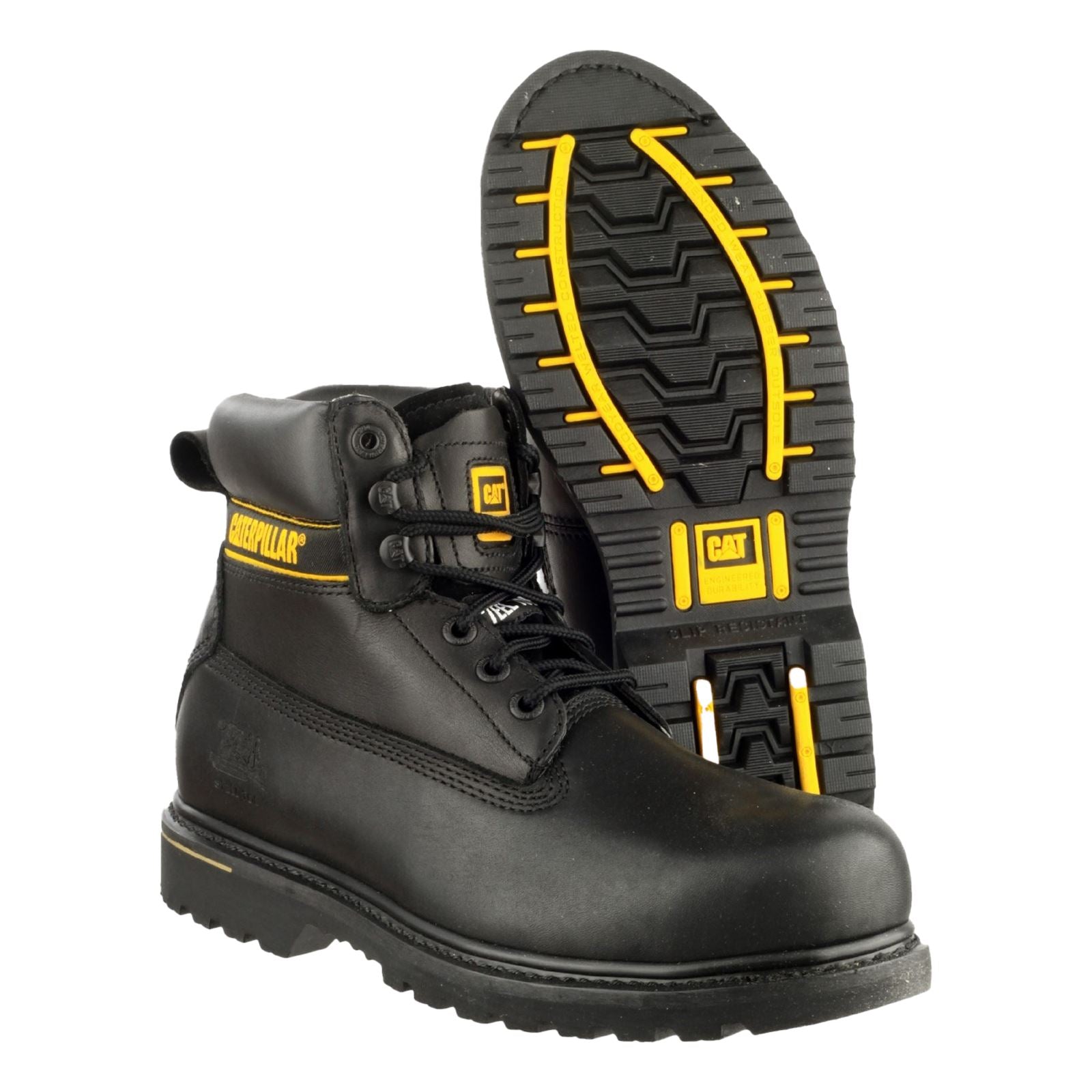 Caterpillar CAT Holton S3 Leather Black Safety Boots