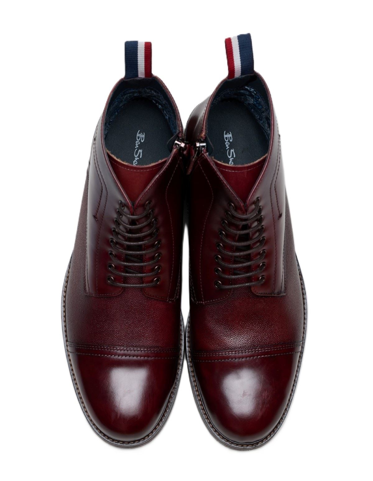 Ben Sherman Harrington Brush Off Leather Men's Burgundy Boots