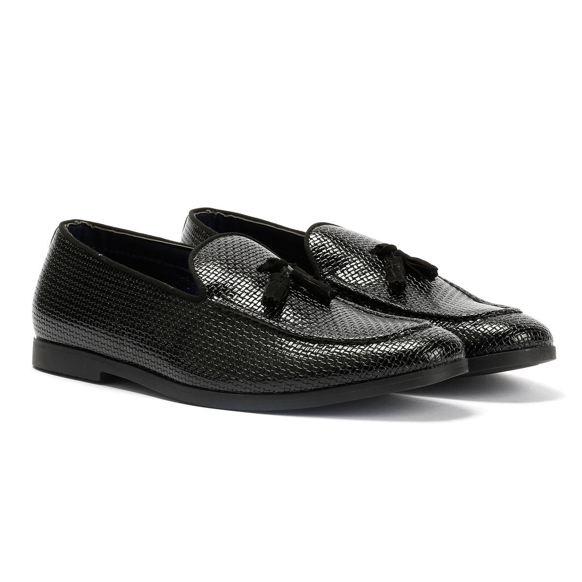 Antique Rogue Henry Patent PU Leather Men's Black Loafers