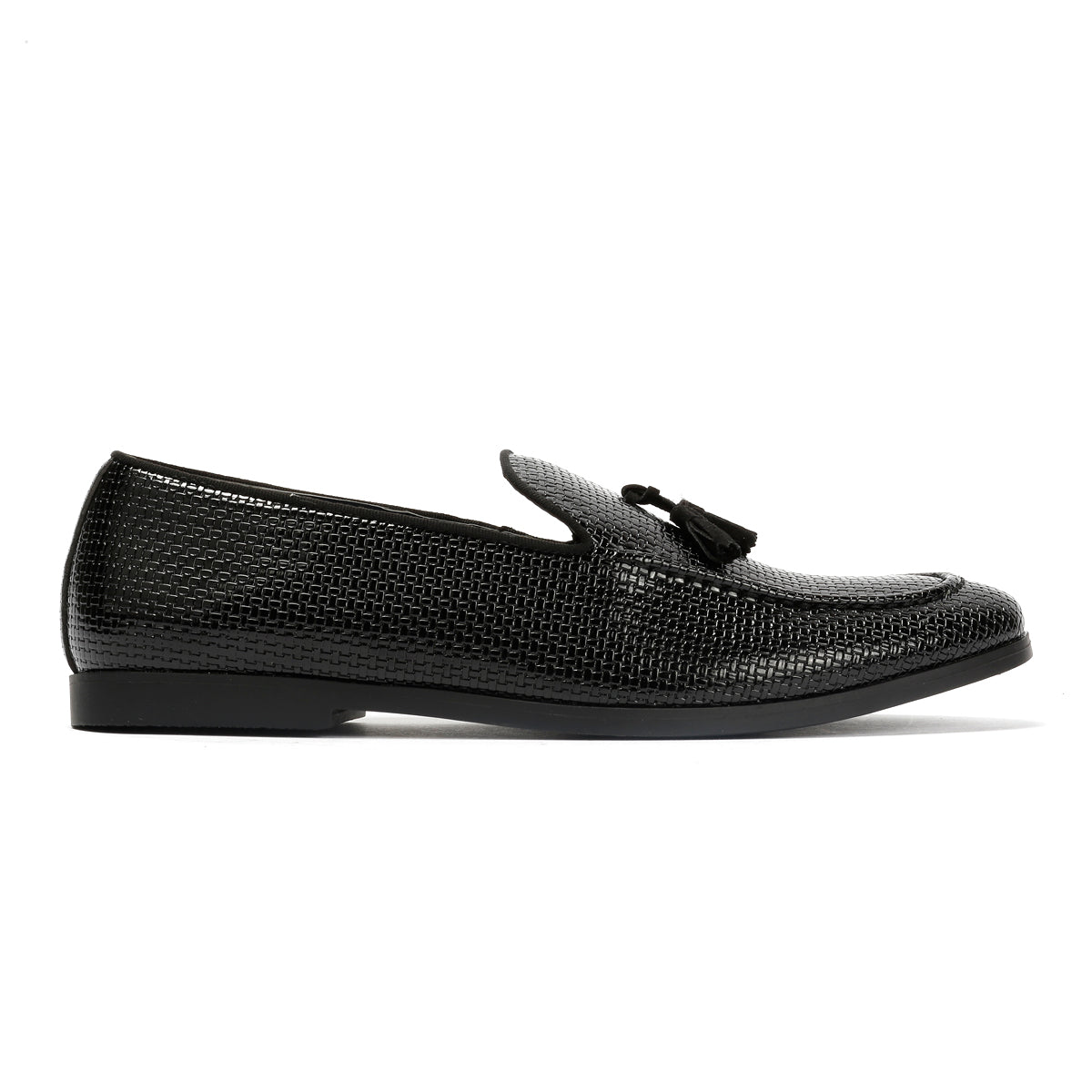 Antique Rogue Henry Patent PU Leather Men's Black Loafers