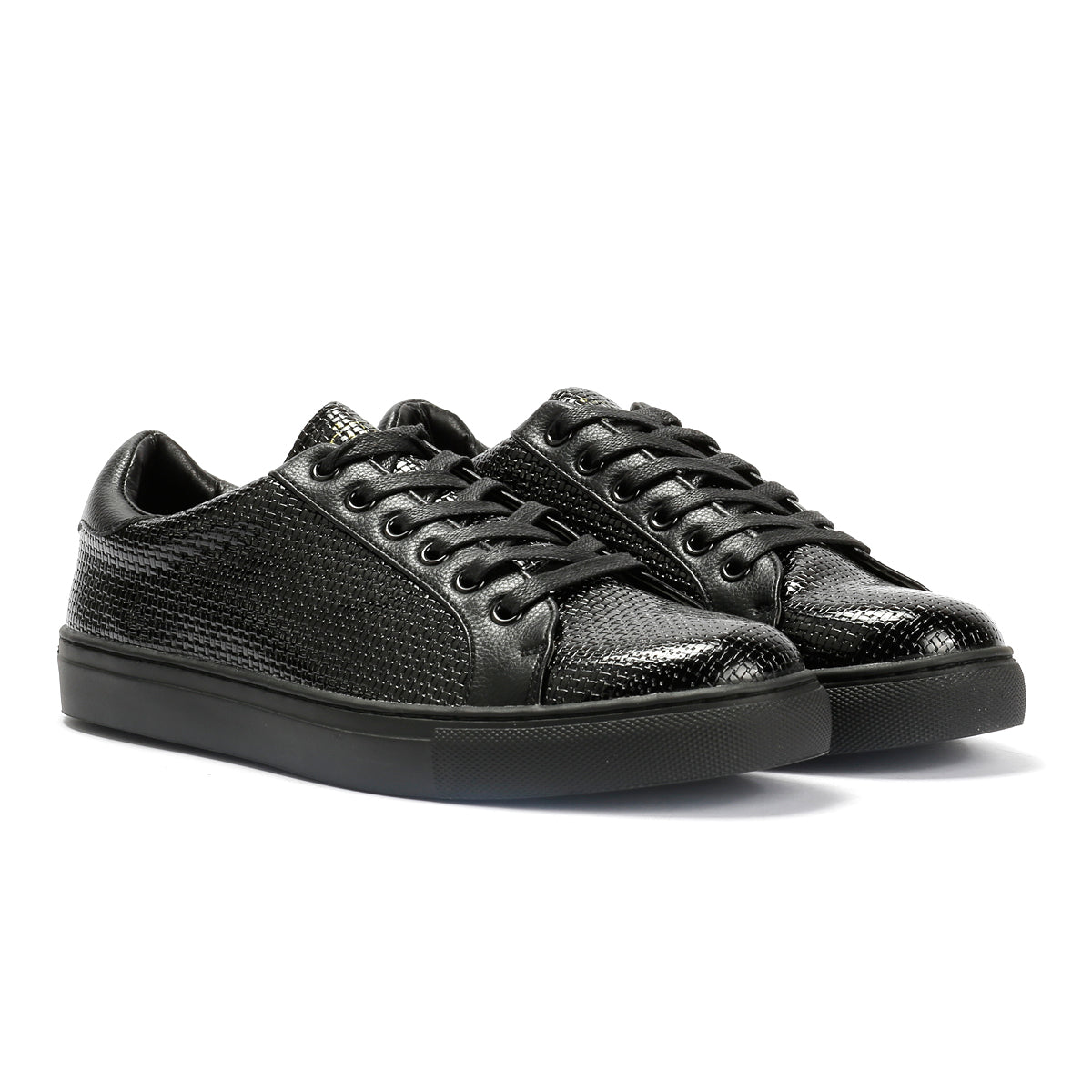 Antique Rogue Kimber Patent PU Leather Men's Black Sneakers
