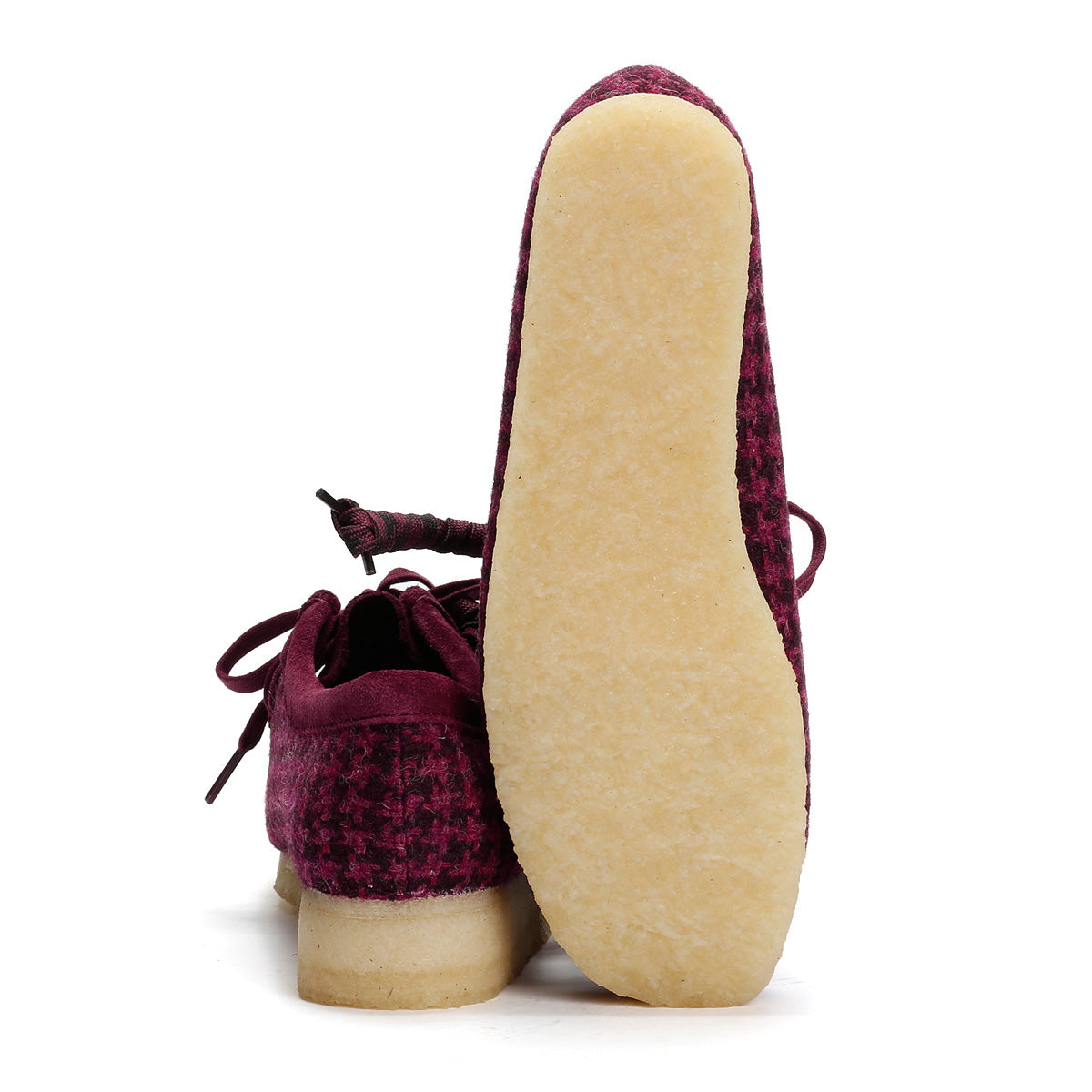 Clarks Originals Wallabee Harris Tweed Women's Purple Shoes
