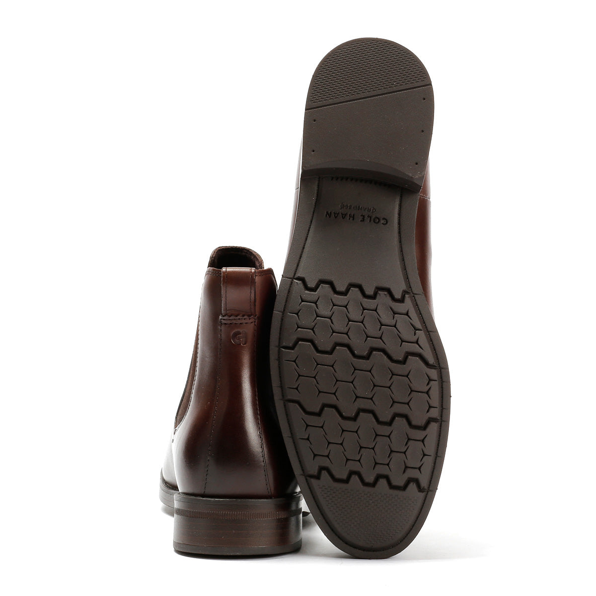 Cole Haan Newmark Grand Leather Men's Chestnut Chelsea Boots