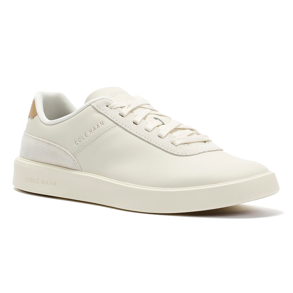 Cole Haan Grand Crosscourt Packaway Leather Men's Ivory Sneakers