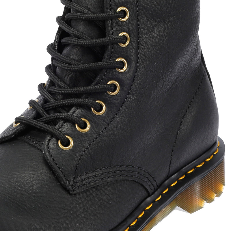 Dr. Martens 1460 WL Grizzly Leather Black Boots