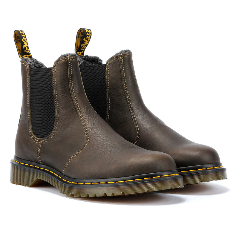 Dr. Martens 2976 WL Grizzly Leather Olive Boots