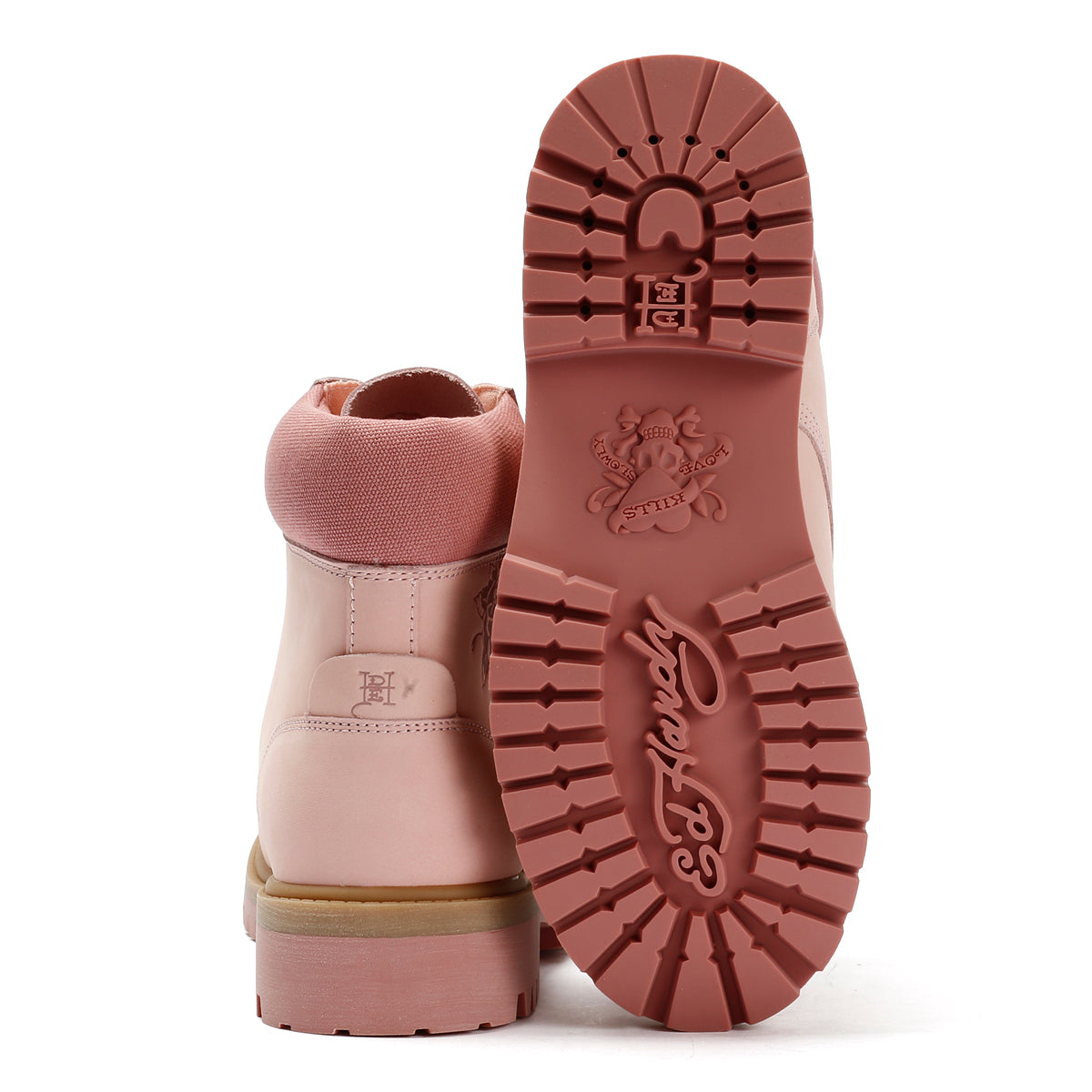 Ed Hardy Wild Roses Nubuck Women's Pink Boots