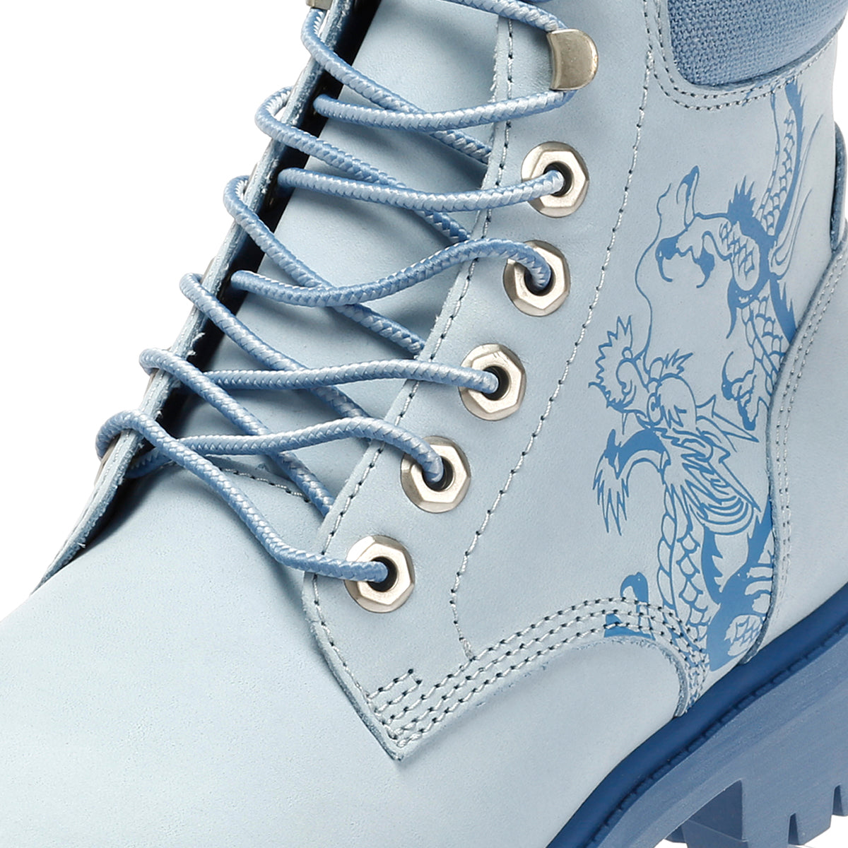 Ed Hardy Dancing Dragon Nubuck Women's Blue Boots