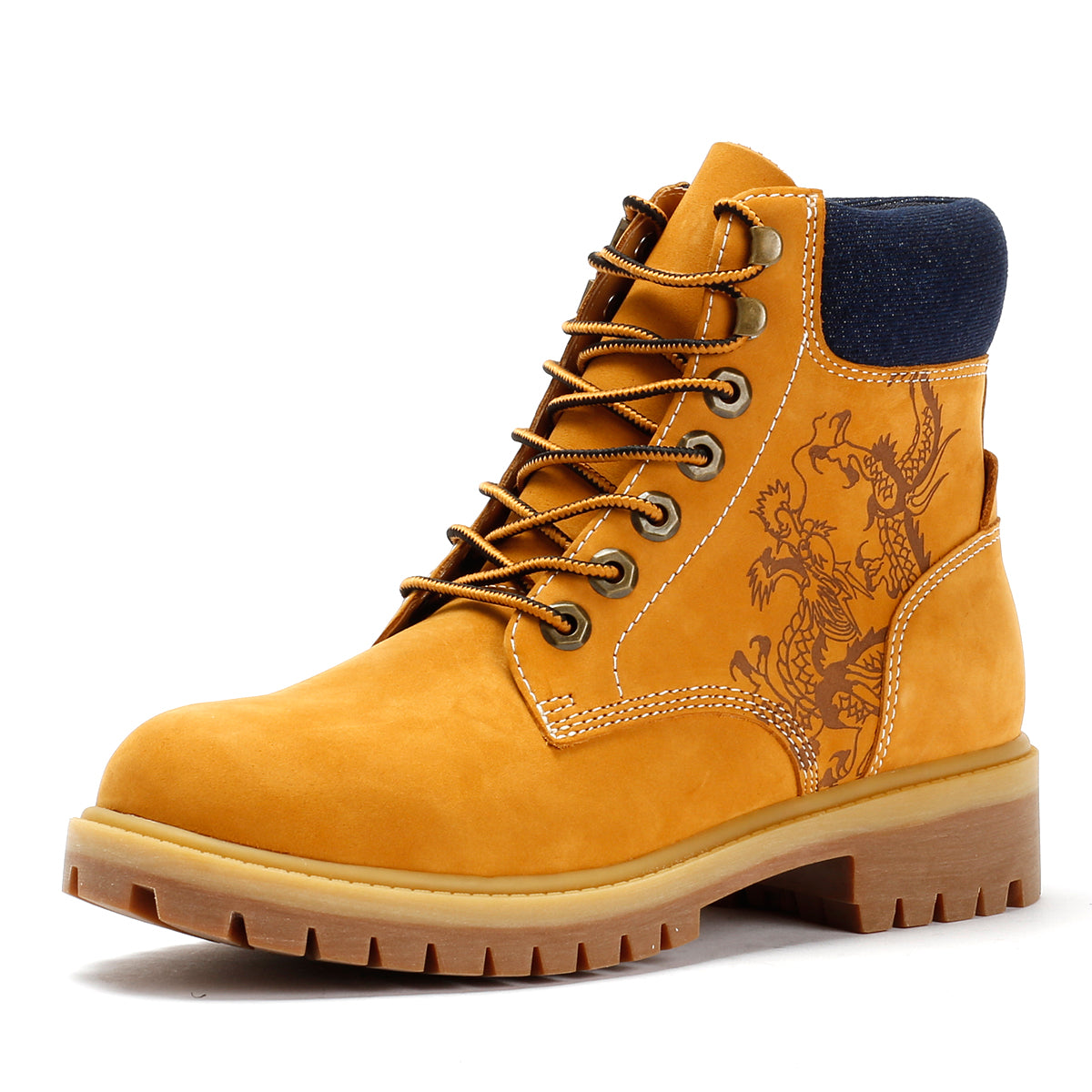 Ed Hardy Dancing Dragon Nubuck Women's Tan Boots