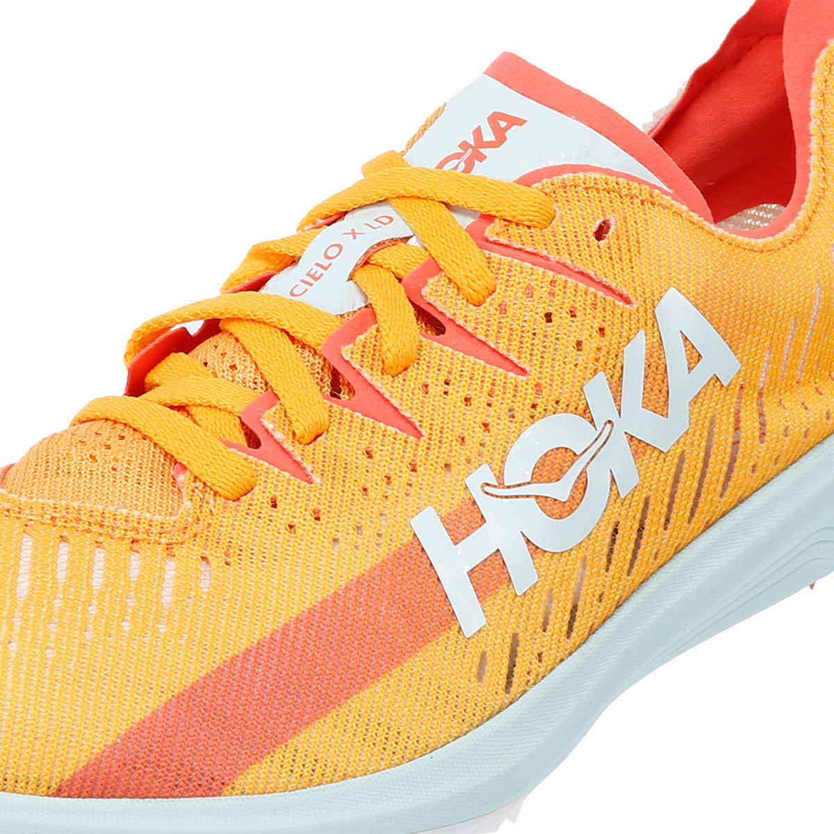 NEW HOKA men\'s cielo x ld track shoes in radiant yellow / camellia HOKA Cielo X LD Spike Performance Review - Believe in the Run main image 3