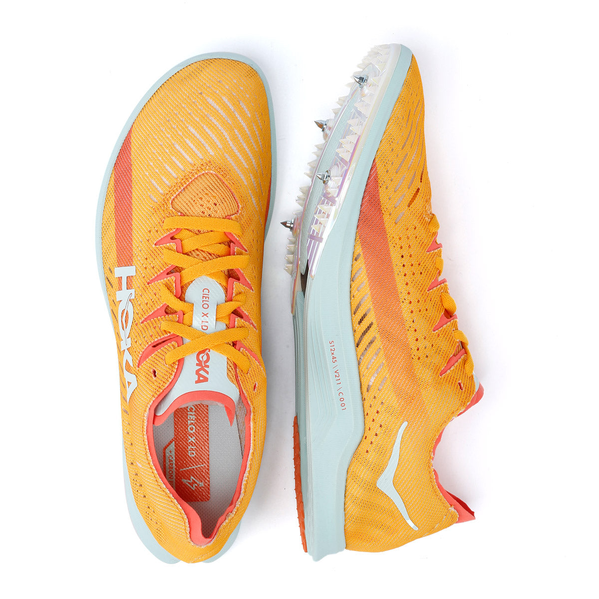 NEW HOKA men\'s cielo x ld track shoes in radiant yellow / camellia HOKA Cielo X LD Spike Performance Review - Believe in the Run main image 2